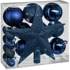 Image de Atmosphera Lot de 18 Boules de Noel Bleu Nuit