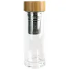 Image de COOK CONCEPT Saveur et Degustation Ka2117 Infuseur Double Paroi Bouchon Bambou + Verre Marron 7,20 X 7,20 X 21,30 cm
