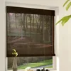 Image de MADECOSTORE Roll'up Bambou Fins rondins pour intérieur - Chocolat - L60 x H180cm