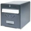 Image de BURG-WÄCHTER Boîte aux Lettres Agréée La Poste, 2 Portes dont une Vitrée, 516 ANT PV BALnéaire, Anthracite, en Acier Galvanisé, Avec Porte à Ouverture Totale et Stop-Courrier (Porte bloquée à 120°)