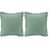 Image de douceur d'intérieur, Taie d'oreiller (63 x 63 cm) Percaline Tilleul, Percale de Coton (Lot de 2)