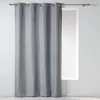 Image de Douceur d'Intérieur, Rideau à Oeillets (140 x 260 cm) Newton Gris, Chambray Uni