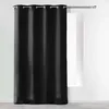 Image de douceur d'intérieur, Rideau à Oeillets (140 x 260 cm) Absolu Noir, Microfibre
