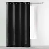 Image de douceur d'intérieur, Rideau à Oeillets (140 x 280 cm) Absolu Noir, Microfibre