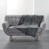Image de Douceur d'Intérieur, Plaid Doux (125 x 150 cm) Flanou Gris, Flanelle Unie