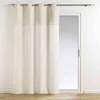 Image de Douceur d'Intérieur, Rideau à Oeillets (140 x 240 cm) Golden Sunset Blanc, Coton Uni et Top Fils Coupés