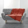 Image de Douceur d'Intérieur, Plaid Doux (125 x 150 cm) Flanou Terracotta, Flanelle Unie