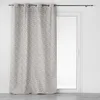 Image de Douceur d'Intérieur, Rideau à Oeillets (140 x 260 cm) Vilanelle Gris, Polyester Imprimé Métallisé