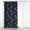 Image de Douceur d'Intérieur, Rideau à Oeillets (140 x 260 cm) Lineor Marine/Or, Polyester Imprimé Métallisé