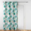 Image de Douceur d'Intérieur, Rideau à Oeillets (140 x 260 cm) Ornella Blanc/Emeraude, Polyester Imprimé Métallisé