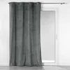 Image de Douceur d'Intérieur, Rideau à Oeillets (140 x 260 cm) Casual Anthracite, Velours Côtelé Uni