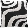 Image de Douceur d'Intérieur, Housse de Coussin (40 x 40 cm) Mirade Noir, Coton Imprimé Tufté