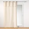 Image de Douceur d'Intérieur, Rideau à Oeillets (140 x 240 cm) Izigold Naturel, Coton & Polyester et Top Métallisé