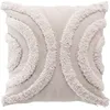 Image de Douceur d'Intérieur, Coussin Déhoussable (40 x 40 cm) Zita Naturel, Polycoton Tufté