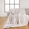 Image de Douceur d'Intérieur, Plaid Chaud Hiver (180 x 220 cm) Lynx Naturel, Imitation Fourrure & Sherpa