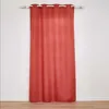 Image de Douceur d'Intérieur, Rideau à Oeillets (140 x 280 cm) Zeline Terracotta, Polyester Uni et Fils Métallisés