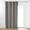 Image de Douceur d'Intérieur, Rideau à Oeillets (140 x 240 cm) Wooly Gris, Bouclette Unie