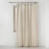 Image de douceur d'intérieur, Rideau à Passants avec Pompons (140 x 240 cm) Cyrine, Polycoton Uni
