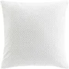 Image de Douceur d'Intérieur, Coussin Déhoussable (45 x 45 cm) Java Blanc, Velours Relief