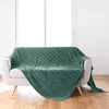 Image de Douceur d'Intérieur, Plaid Doux (180 x 220 cm) Arya Cedre, Flanelle Relief Unie