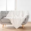 Image de Douceur d'Intérieur, Plaid Chaud Hiver XXL (220 x 240 cm) Frosty Naturel, Imitation Fourrure & Sherpa