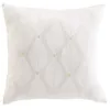 Image de Douceur d'Intérieur, Coussin Déhoussable (45 x 45 cm) Maho Blanc, Polycoton Imprimé Métallisé