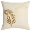 Image de Douceur d'Intérieur, Coussin Déhoussable (45 x 45 cm) Isadora Ocre, Polycoton Imprimé Métallisé
