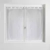 Image de Douceur d'Intérieur Filiane Paire Droite Passants Voile Sable Rayures, Polyester, Blanc, 160 x 60 cm