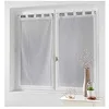 Image de Douceur d'Intérieur Dalya Paire Droite Passants Voile Sable Rayures, Polyester, Fuchsia, 160x60 cm