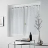 Image de Douceur d'Intérieur Damina Paire Droite Passants Voile Sable Rayures, Polyester, Bleu, 90x60 cm