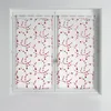 Image de Douceur d'Intérieur, Paire Droite à Passants (2 x 60 x 120 cm) Petite Fleur Blanc/Rouge, Voile Sablé Brodé