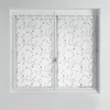 Image de Douceur d'Intérieur, Paire Droite à Passants (2 x 60 x 120 cm) Petite Fleur Blanc/Gris, Voile Sablé Brodé