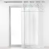 Image de Douceur d'Intérieur, Voilage à Oeillets (140 x 240 cm) Levi Blanc/Argent, Voile Sablé avec Top Appliqué Métal