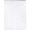 Image de Douceur d'Intérieur, Paire Droite Passe-Tringle (2 x 70 x 200 cm) Chenilla Gris, Voile Sablé Fils Chenille