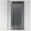 Image de Douceur d'Intérieur, Voilage à Oeillets (140 x 240 cm) Orion Anthracite, Voile Imprimé Métallisé