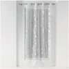 Image de Douceur d'Intérieur, Voilage à Oeillets (140 x 240 cm) Bloomy Blanc/Argent, Voile Métallisé
