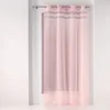 Image de Douceur d'Intérieur, Voilage à Oeillets (140 x 240 cm) Satinela Rose, Voile Sablé avec Bande Fantaisie