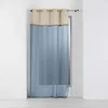 Image de Douceur d'Intérieur, Voilage à Oeillets (140 x 240 cm) Greenybel Bleu, Voile Sablé avec Top Jute