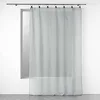 Image de Douceur d'Intérieur, Voilage avec Anneaux (140 x 240 cm) Linka Gris, Voile Tissé