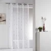 Image de Douceur d'Intérieur, Voilage à Oeillets (140 x 280 cm) Chenilla Naturel, Voile Sablé Fils Chenille
