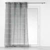 Image de Douceur d'Intérieur, Voilage à Oeillets (140 x 240 cm) Aloria Gris, Effet Lin Tissé