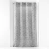 Image de Douceur d'Intérieur, Voilage à Oeillets (140 x 240 cm) Zebra Anthracite, Effet Lin Tissé Fils Coupés