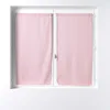 Image de Douceur d'Intérieur, Paire de Voilage Droite Passe Tringle 2 x 60 x 120 cm Voile tissé, Soane Rose