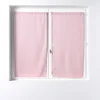 Image de Douceur d'Intérieur, Paire Droite Passe-Tringle (2 x 60 x 160 cm) Soane Rose, Voile Tissé