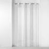 Image de Douceur d'Intérieur, Voilage à Oeillets (140 x 280 cm) Poesia Blanc, Voile Sablé Jacquard