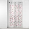 Image de Douceur d'Intérieur, Voilage à Oeillets (140 x 280 cm) Hoops Rouge, Voile Sablé Brodé