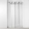 Image de Douceur d'Intérieur, Voilage à Oeillets (140 x 280 cm) Nikita Blanc, Voile Sablé avec Top Jacquard