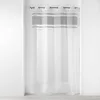 Image de Douceur d'Intérieur, Voilage à Oeillets (140 x 280 cm) Storia Blanc, Voile Sablé avec Top Jacquard
