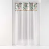 Image de Douceur d'Intérieur, Voilage à Oeillets (140 x 280 cm) Alissia Top Menthe, Voile Sablé avec Top Imprimé et Jute