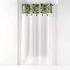 Image de Douceur d'Intérieur, Voilage à Oeillets (140 x 240 cm) Bohoflora Jaune, Voile Sablé avec Top Imprimé